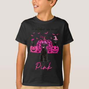 Black Labs Dog Breed In October Wear Pink T-Shirt