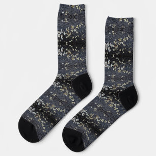 Black Lace 1 Tree Bark Patterned Socks