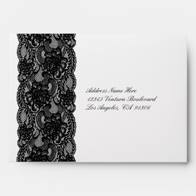 Black lace and Ivory Envelopes (Front)