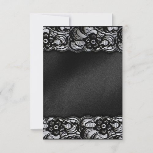 Black Lace and Satin Invitations