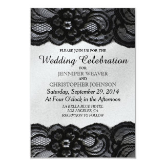 Black And White Lace Wedding Invitations 9