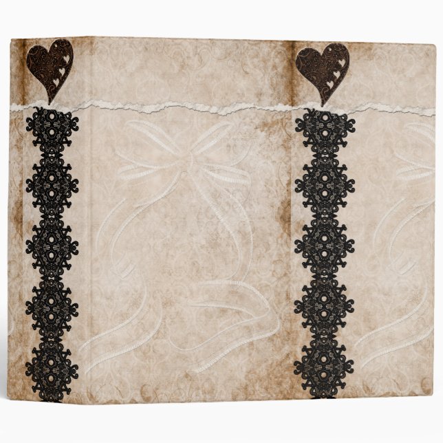 Black Lace Avery Binder (Front/Spine)