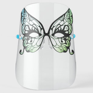 Black Lace Bluuerfly Elegant Carnival Mask - Green