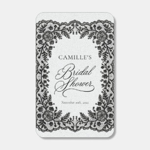 Black Lace Bridal Shower Favor Matchboxes