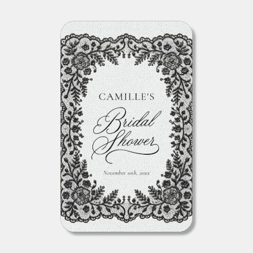 Black Lace Bridal Shower Favor Matchboxes