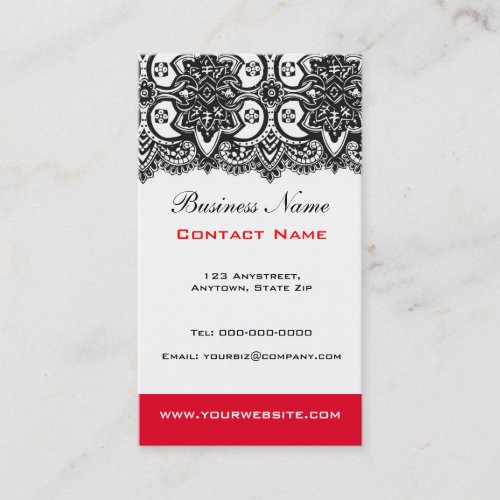 Black Lace Business Card