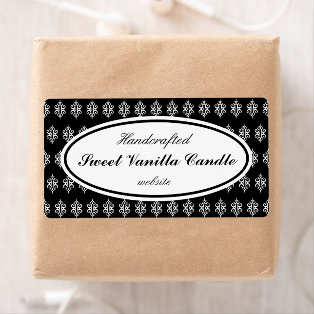 Black Lace Business Labels (Insitu)