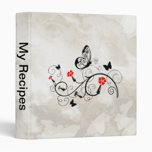 Black Lace Butterflies 4 Binder