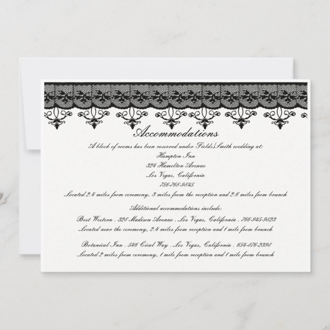 Black Lace Enclosure Cards (Front)