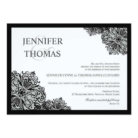 White Wedding Invitations Lace 10