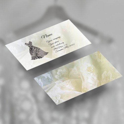 Black Lace Gown Business Card
