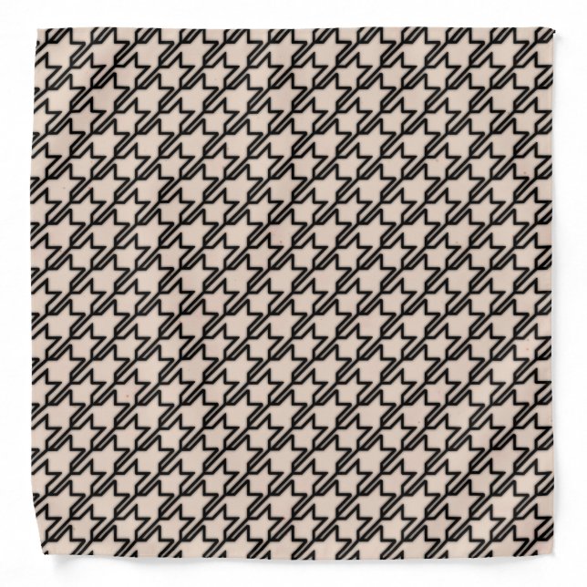 Black Lace Houndstooth Bandana (Front)