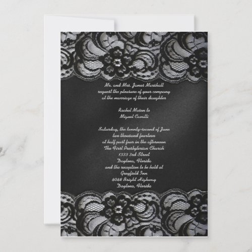 Black Lace Invitation