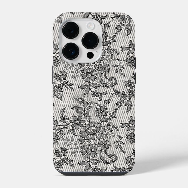 Black Lace Iphone Case (Back)