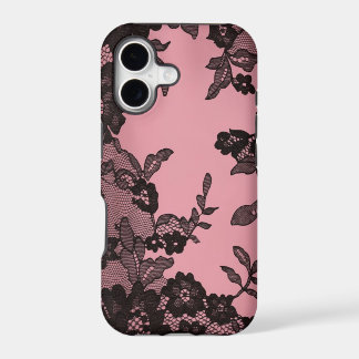 Black lace iPhone 17 case