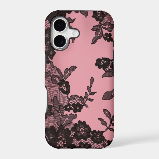 Black lace iphone case (Back)