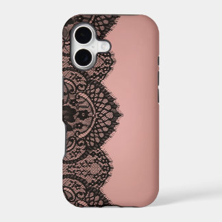 Black lace iPhone 17 case