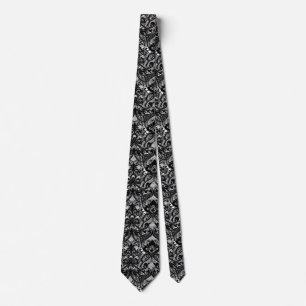 Black Lace Look Neck Tie