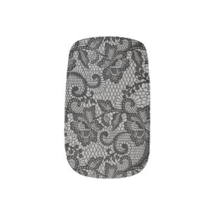 Black Lace Minx Nail Art