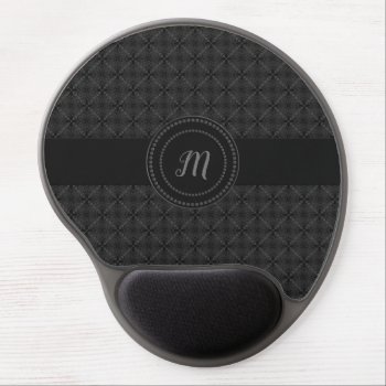 Black Lace Monogrammed Gel Mouse Pad by capturedbyKC at Zazzle