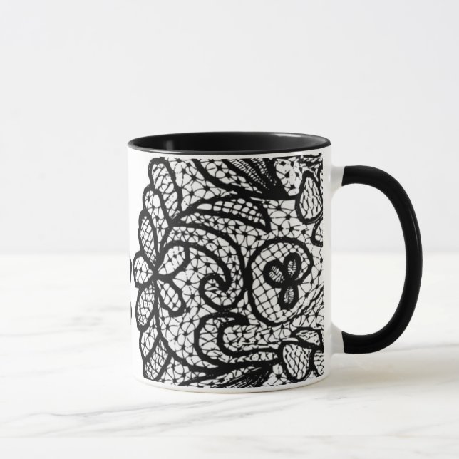 Black Lace Mug (Right)
