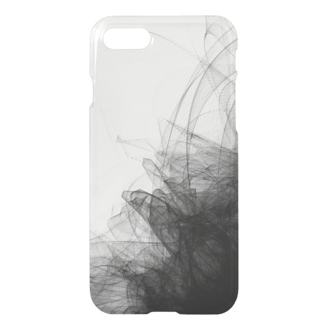 Black lace netting fashion sophisticated clear uncommon iPhone case (Back)