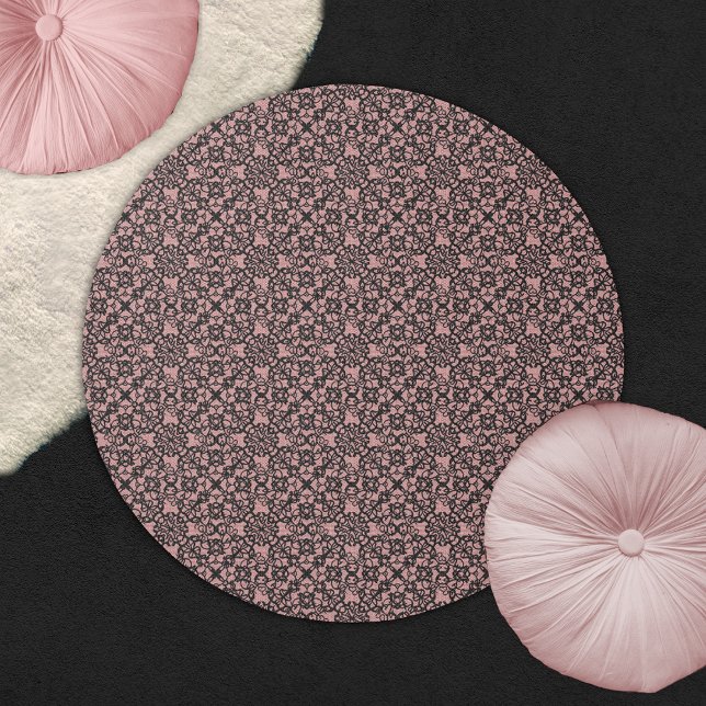 Black Lace on Blush (or Any Shade) Boudoir Style Rug (Creator Uploaded)