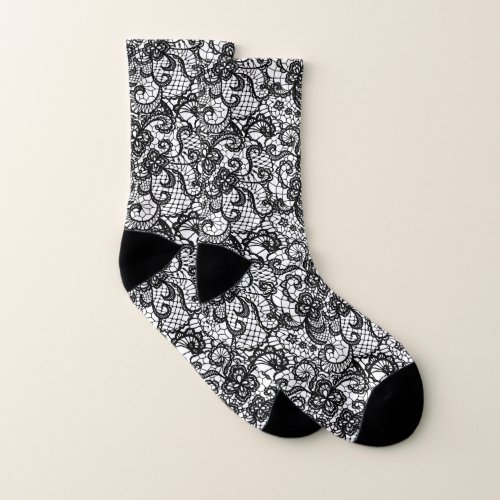 Black Lace On White Socks