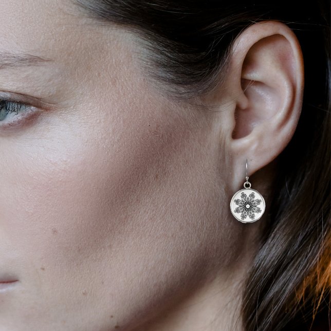 Black lace pattern 2 earrings (Creator Uploaded)