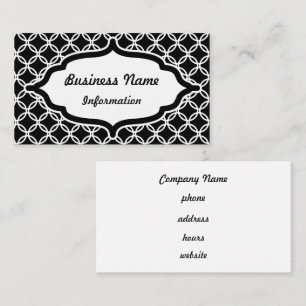 Black Lace Pattern Business Card
