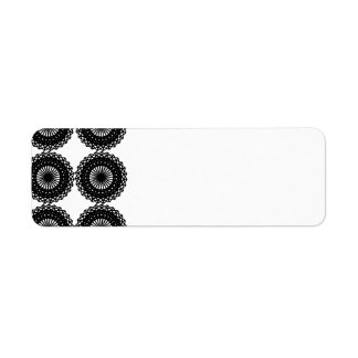 Black Lace Pattern Design. Custom Label
