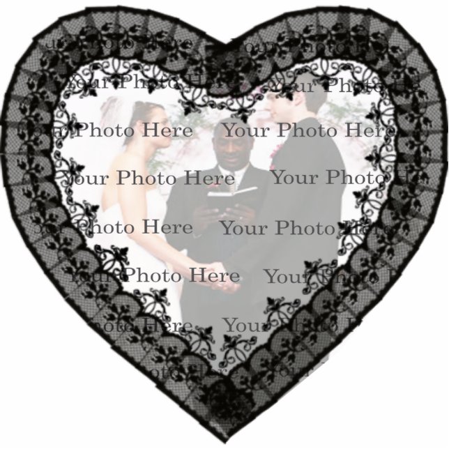 Black Lace Photo Frame Statuette (Front)