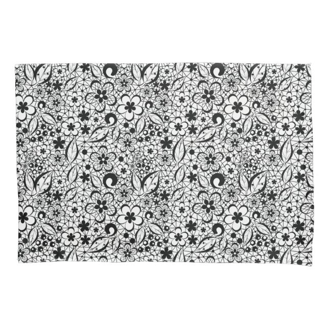 Black lace  pillow case (Front)