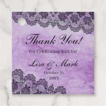Black Lace Purple Gothic Wedding