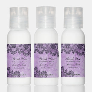 Black Lace Purple Gothic Wedding Hand Lotion