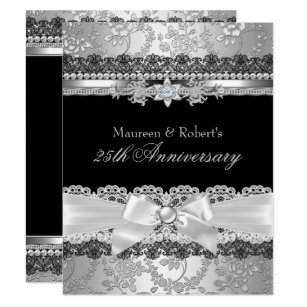 25th anniversary invitations zazzle