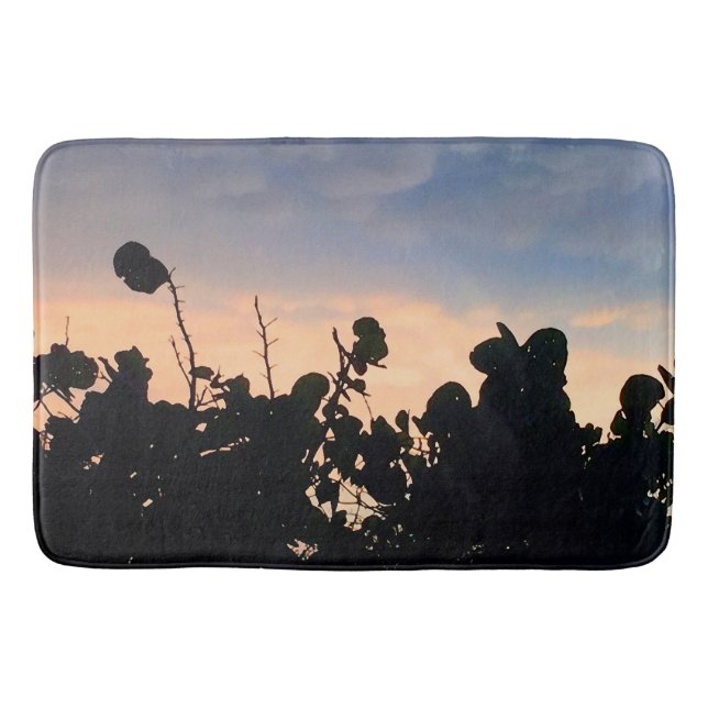 Black Lace Sunset Bathroom Mat (Front)