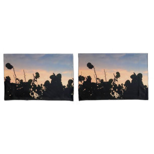 Black Lace Sunset Pillow Case