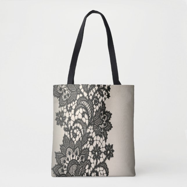 black lace tote bag (Front)