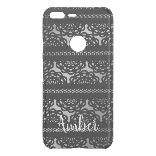 Black Lace With Gray White Gradient Personalized Uncommon Google Pixel XL Case