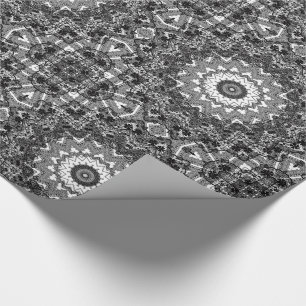 Black lace wrapping paper