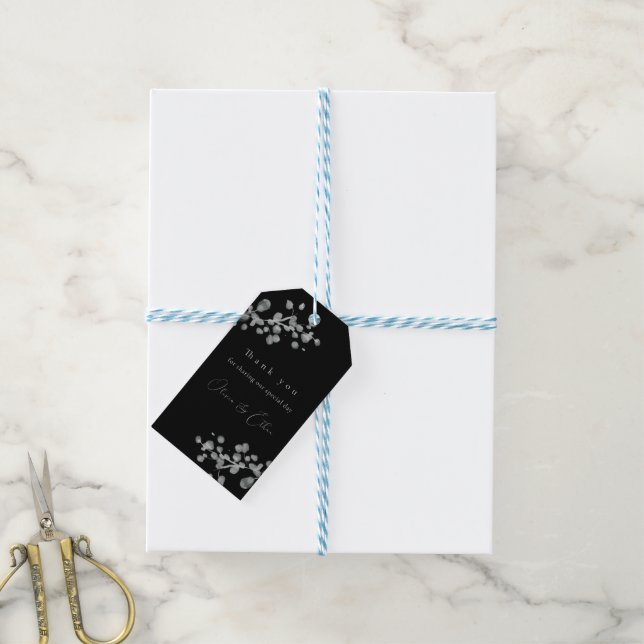 Black Lacquer Gift Tags (With Twine)