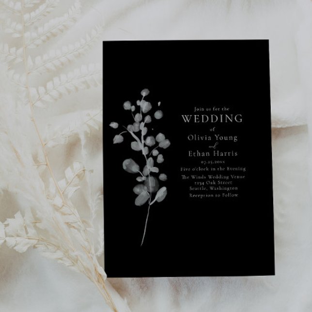 Black Lacquer Wedding Invitation (Creator Uploaded)