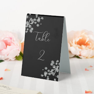 Black Lacquer Wedding Table Tent
