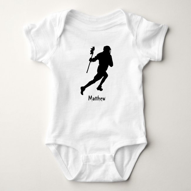 Black Lacrosse Image Baby Jersey Bodysuit