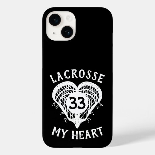 Black Lacrosse My Heart Case_Mate iPhone Case