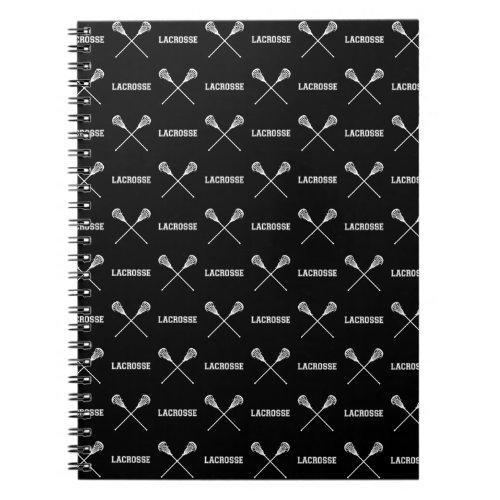 Black Lacrosse Sticks Notebook