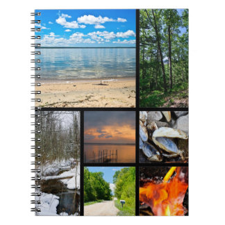 Black Lake Scenes Photography Collage Notebook