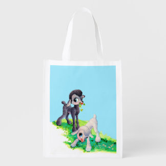 black lamb white lamb grocery bag