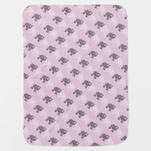 Black lamb white lamb swaddle blanket